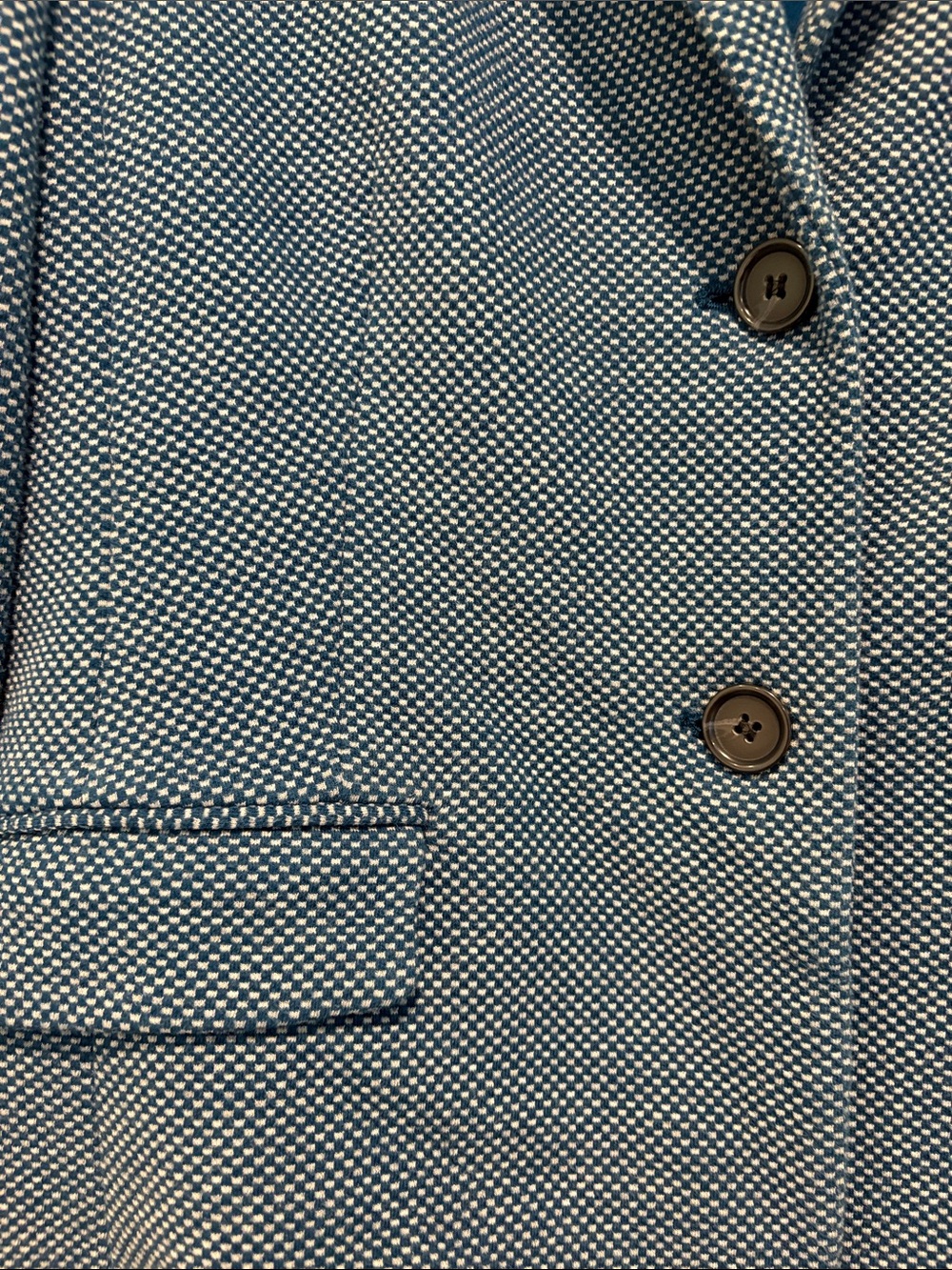 Talbots Blue Tweed Textured Two-Button Blazer - Picture 4 of 5